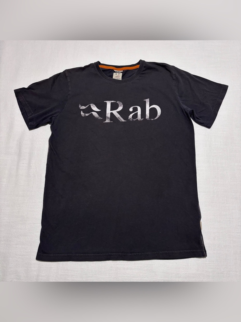 Men's Rab Stance Logo Organic Cotton Tee | Dark Gray | Size Medium